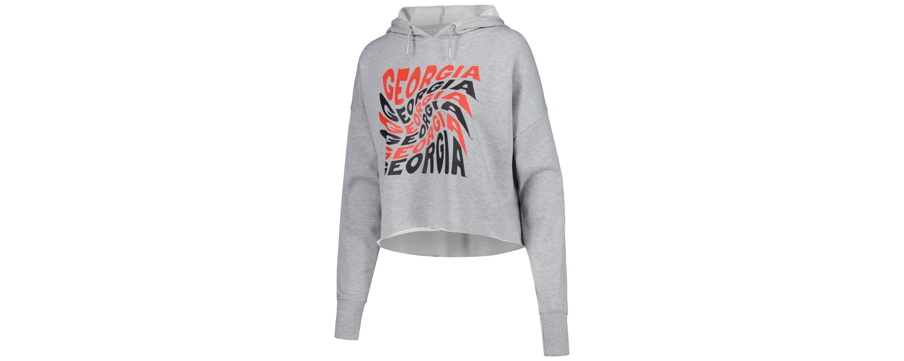 NCAA Georgia Bulldogs Swirl Cropped Pullover Hoodie
