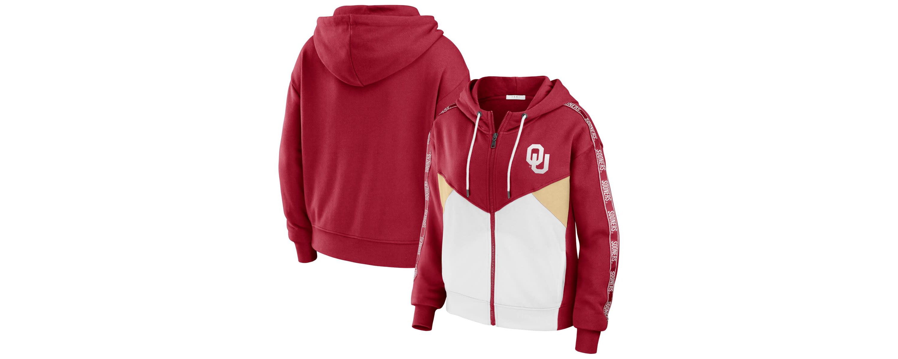 NCAA Oklahoma Sooners Colorblock Full-Zip Hoodie Jacket