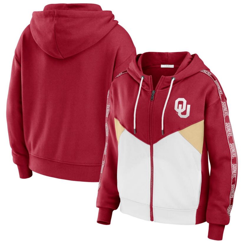 NCAA Oklahoma Sooners Colorblock Full-Zip Hoodie Jacket