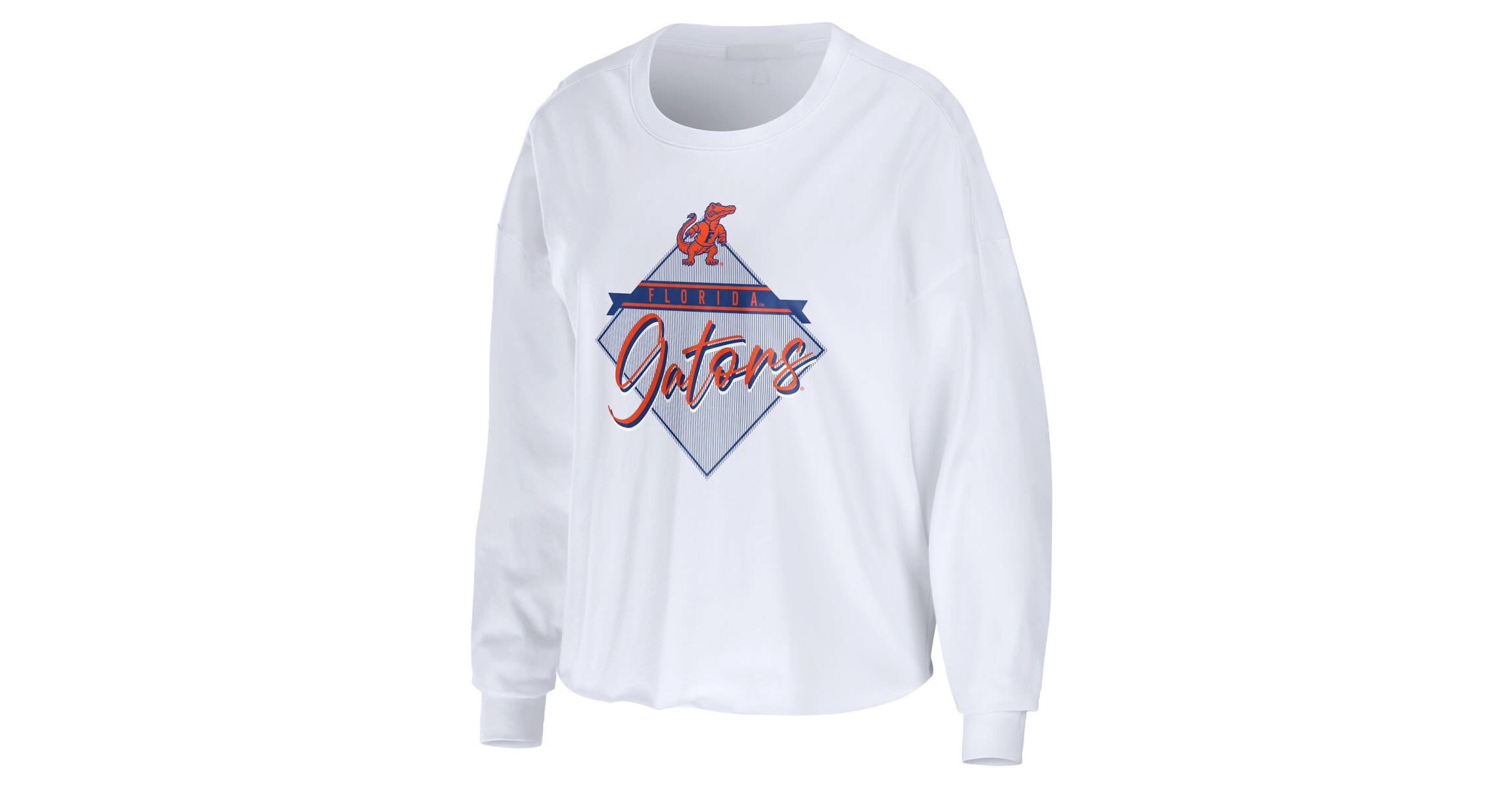 NCAA Florida Gators Diamond Long Sleeve Cropped T-Shirt