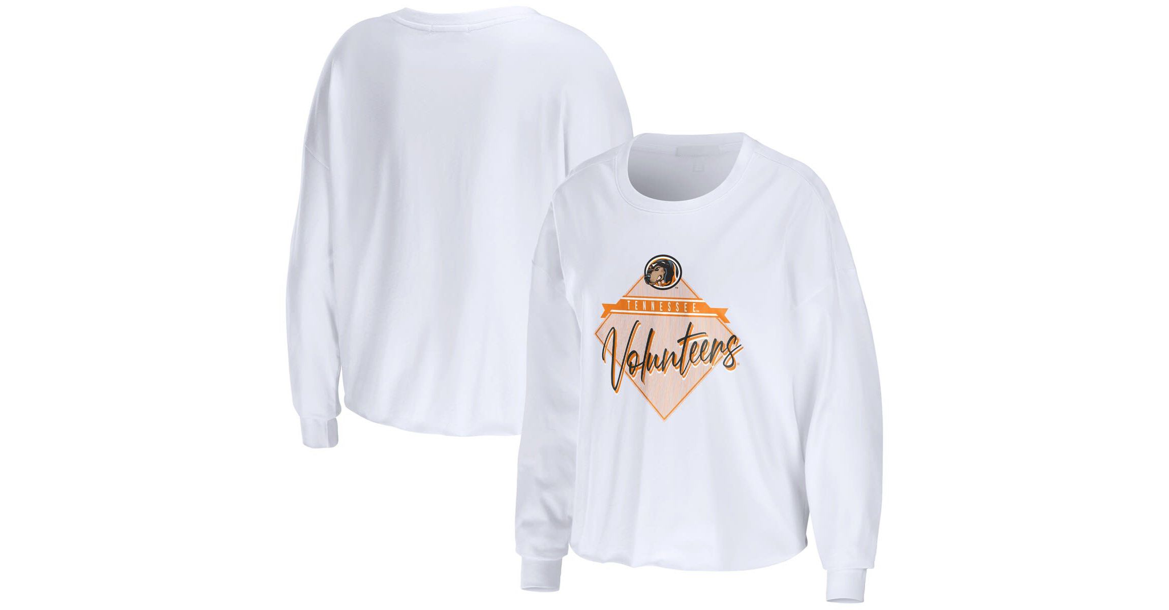 NCAA Tennessee Volunteers Diamond Long Sleeve Cropped T-Shirt