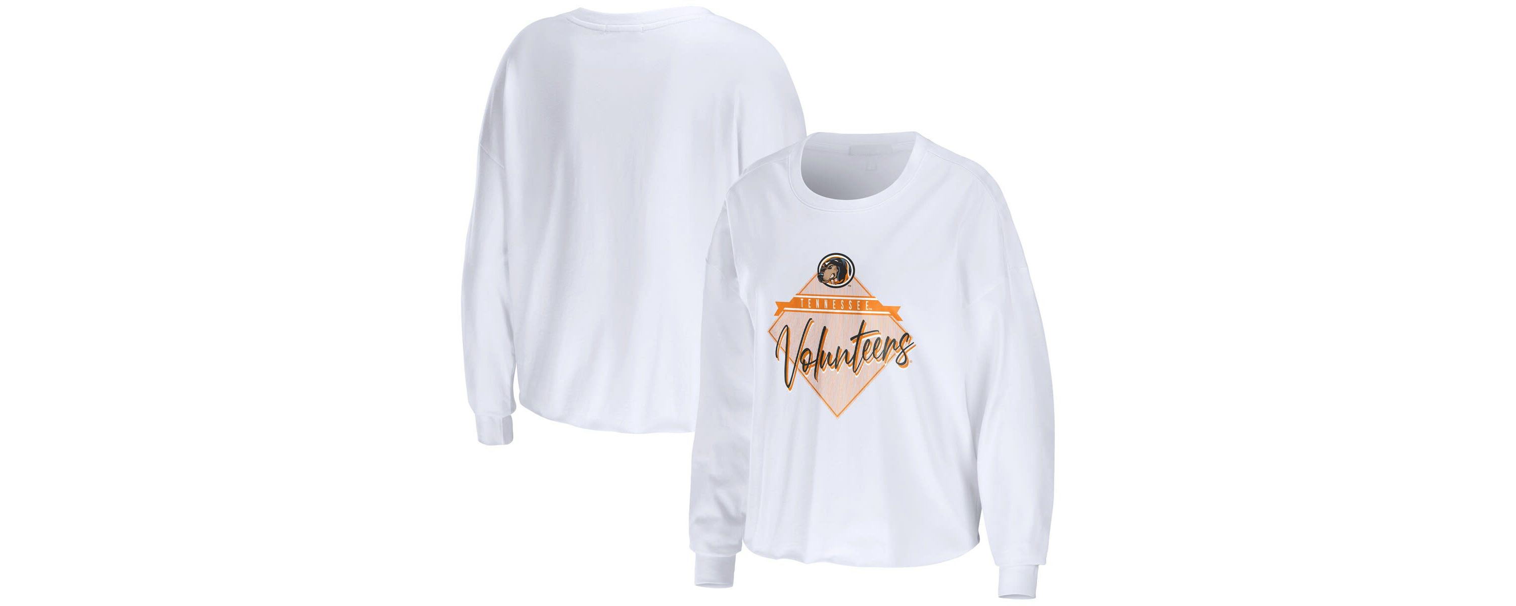 NCAA Tennessee Volunteers Diamond Long Sleeve Cropped T-Shirt