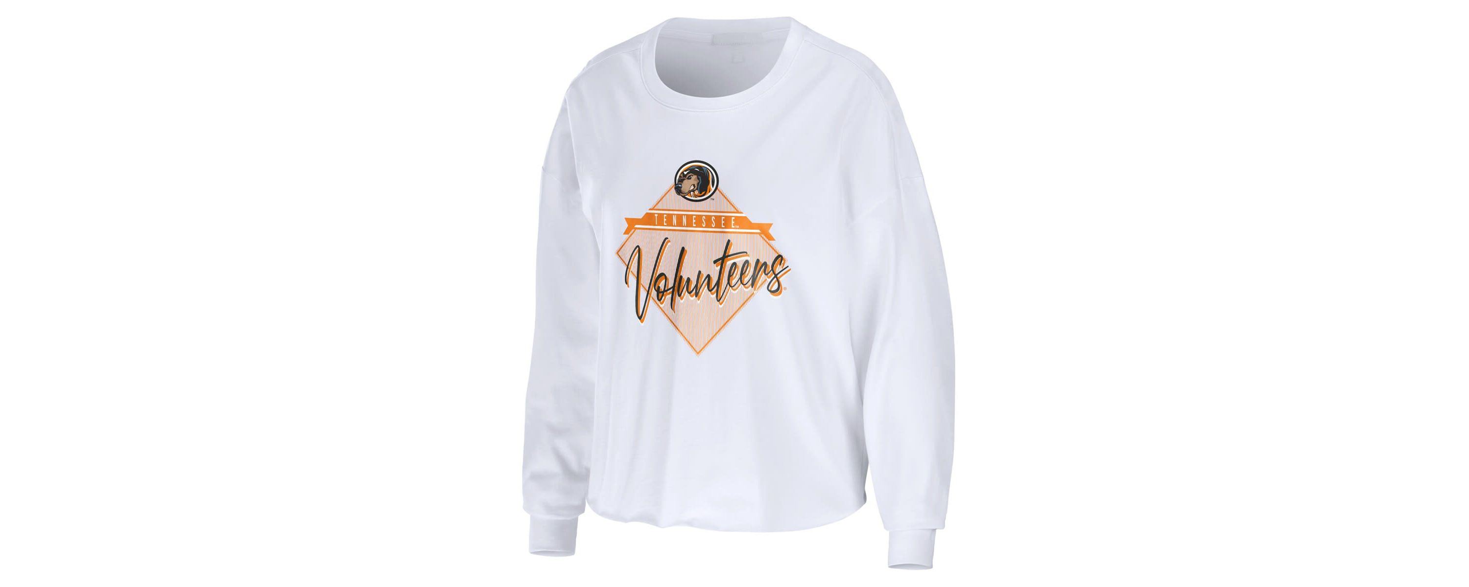 NCAA Tennessee Volunteers Diamond Long Sleeve Cropped T-Shirt