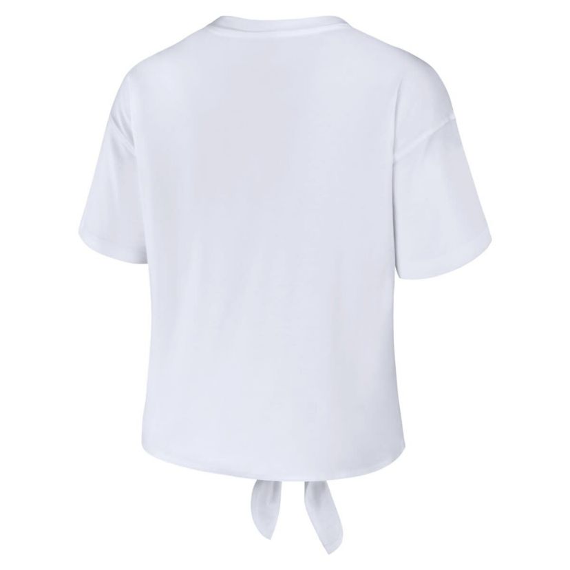 Alabama Crimson Tide NCAA Alabama Tide Striped Front Knot Cropped T-Shirt