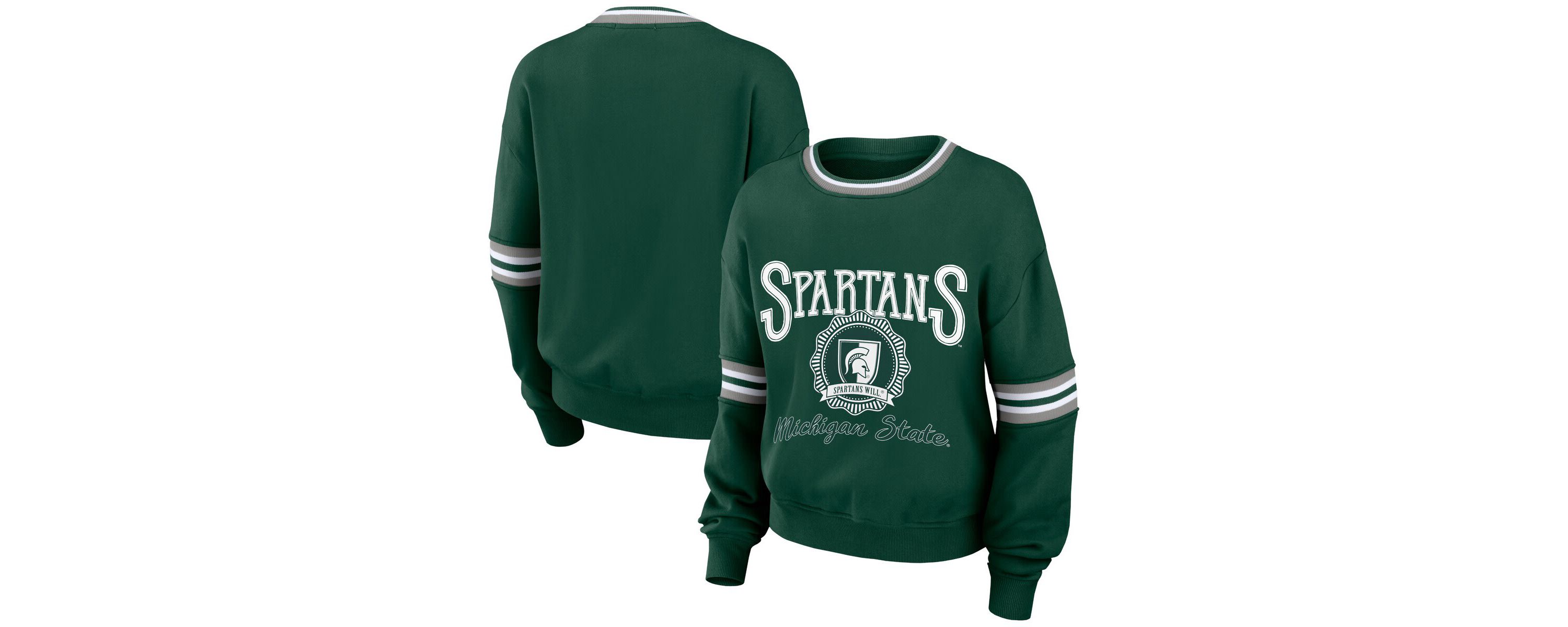 NCAA Forest Michigan State Spartans Vintage Pullover Sweatshirt