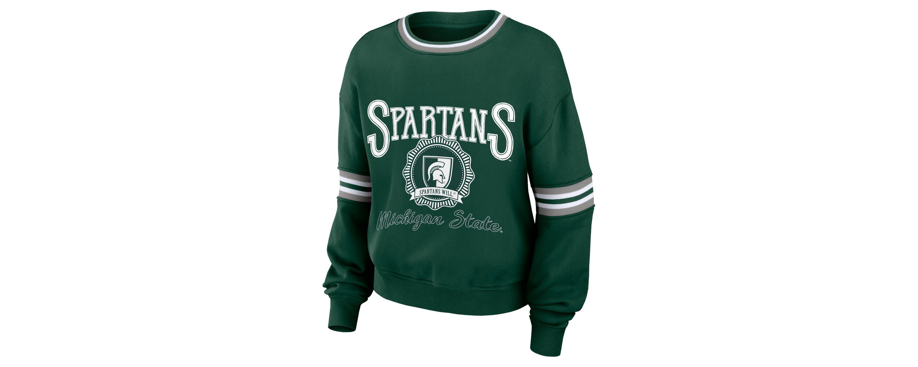 NCAA Forest Michigan State Spartans Vintage Pullover Sweatshirt