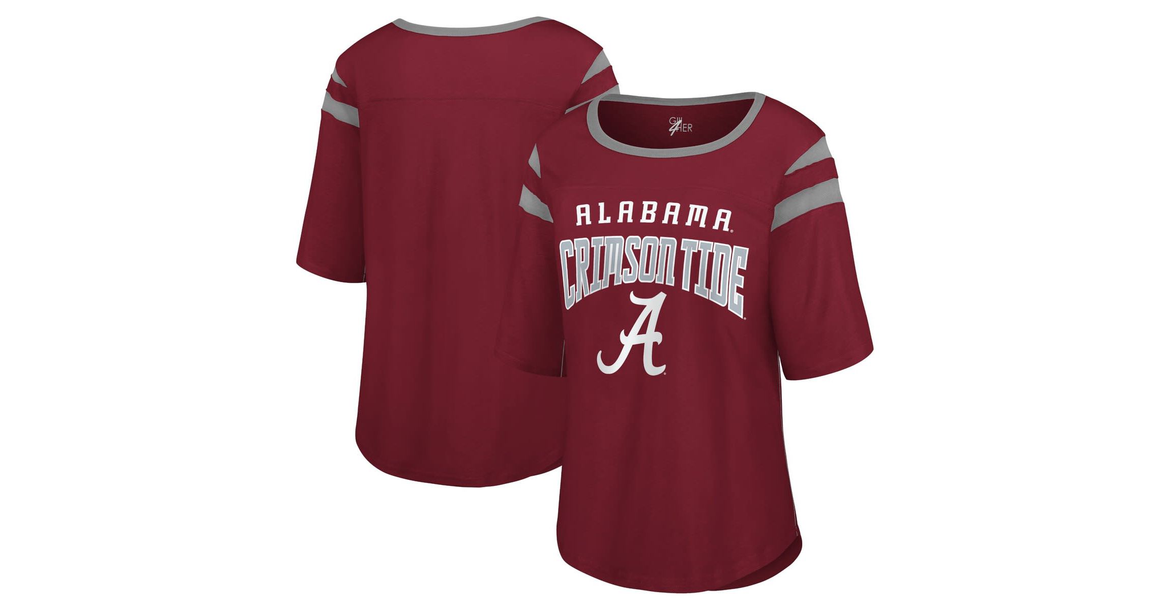 Alabama Crimson Tide NCAA Alabama Tide Plus Size Linebacker Half-Sleeve T-Shirt