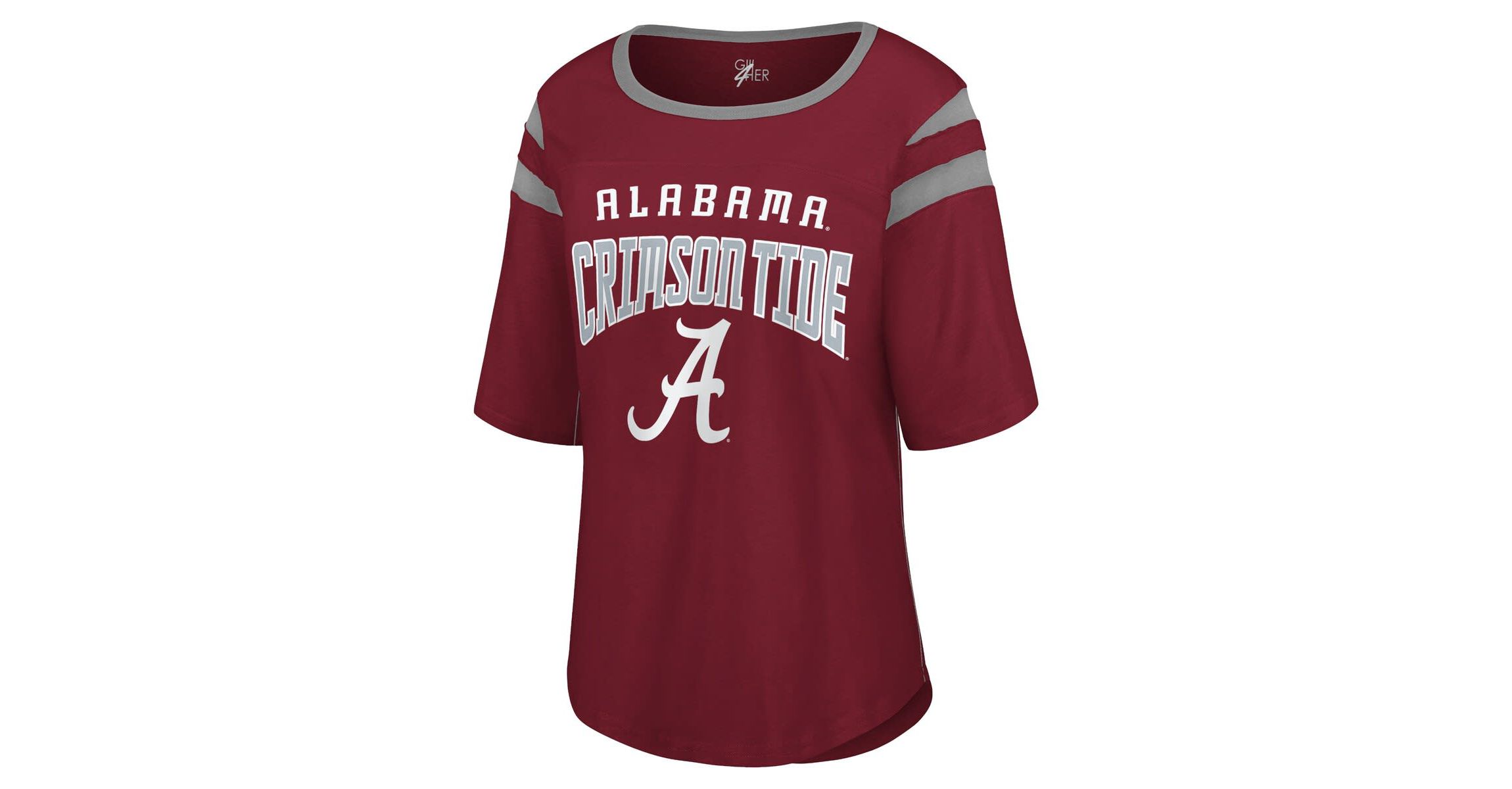 Alabama Crimson Tide NCAA Alabama Tide Plus Size Linebacker Half-Sleeve T-Shirt