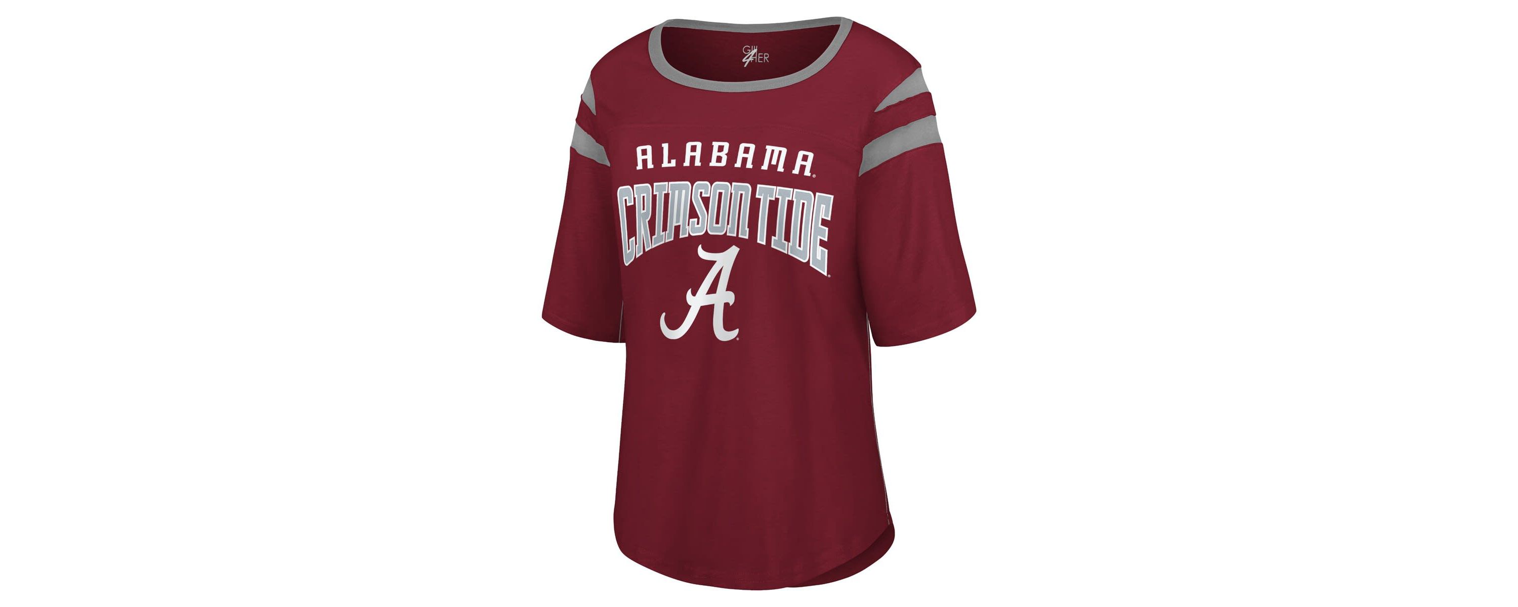 Alabama Crimson Tide NCAA Alabama Tide Plus Size Linebacker Half-Sleeve T-Shirt