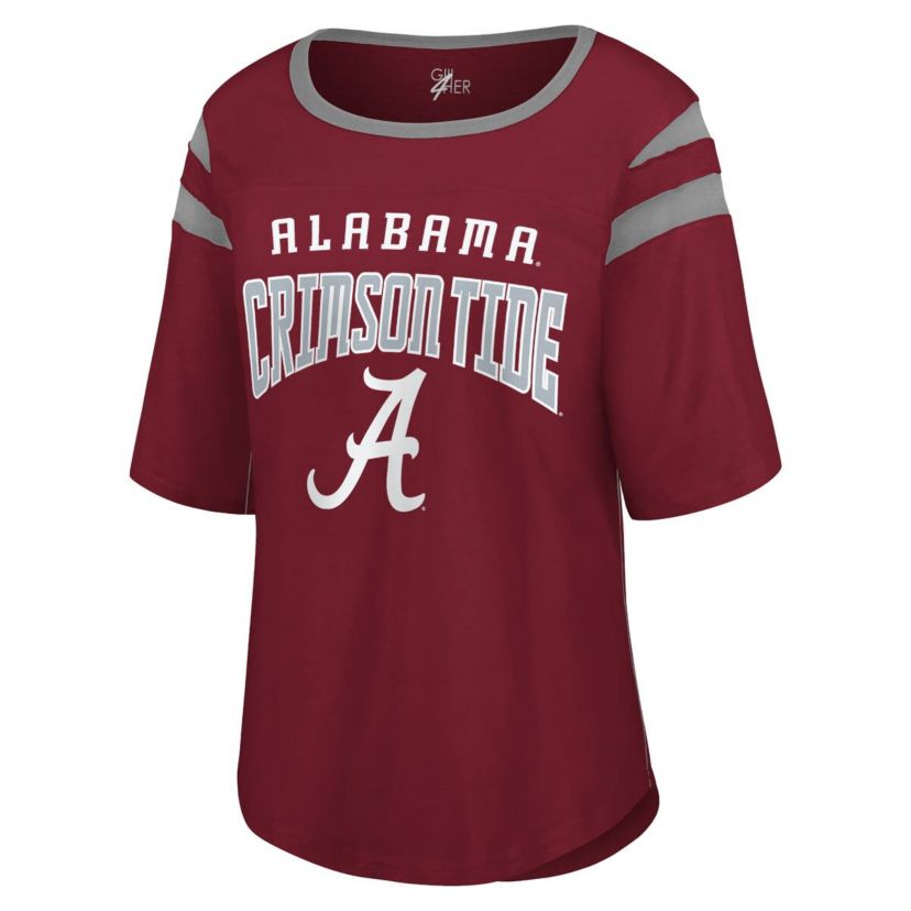 Alabama Crimson Tide NCAA Alabama Tide Plus Size Linebacker Half-Sleeve T-Shirt