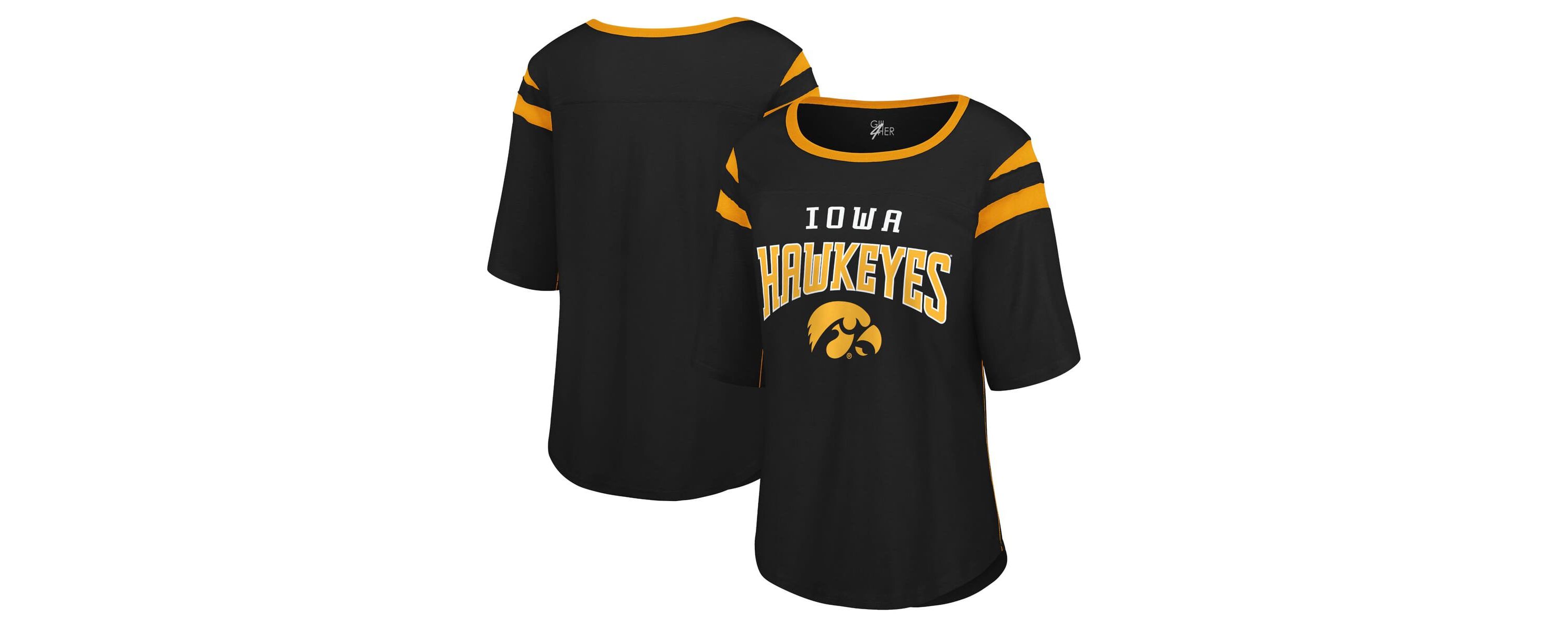 NCAA Iowa Hawkeyes Plus Size Linebacker Half-Sleeve T-Shirt