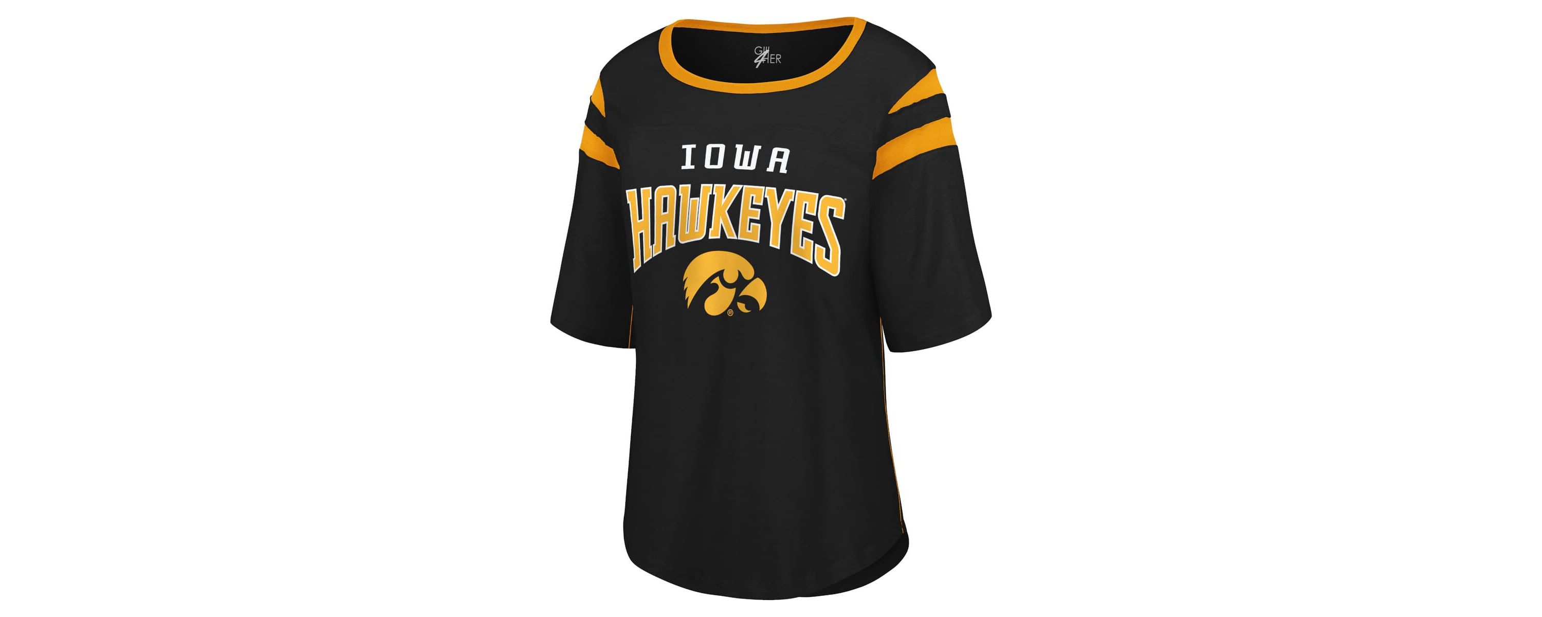 NCAA Iowa Hawkeyes Plus Size Linebacker Half-Sleeve T-Shirt
