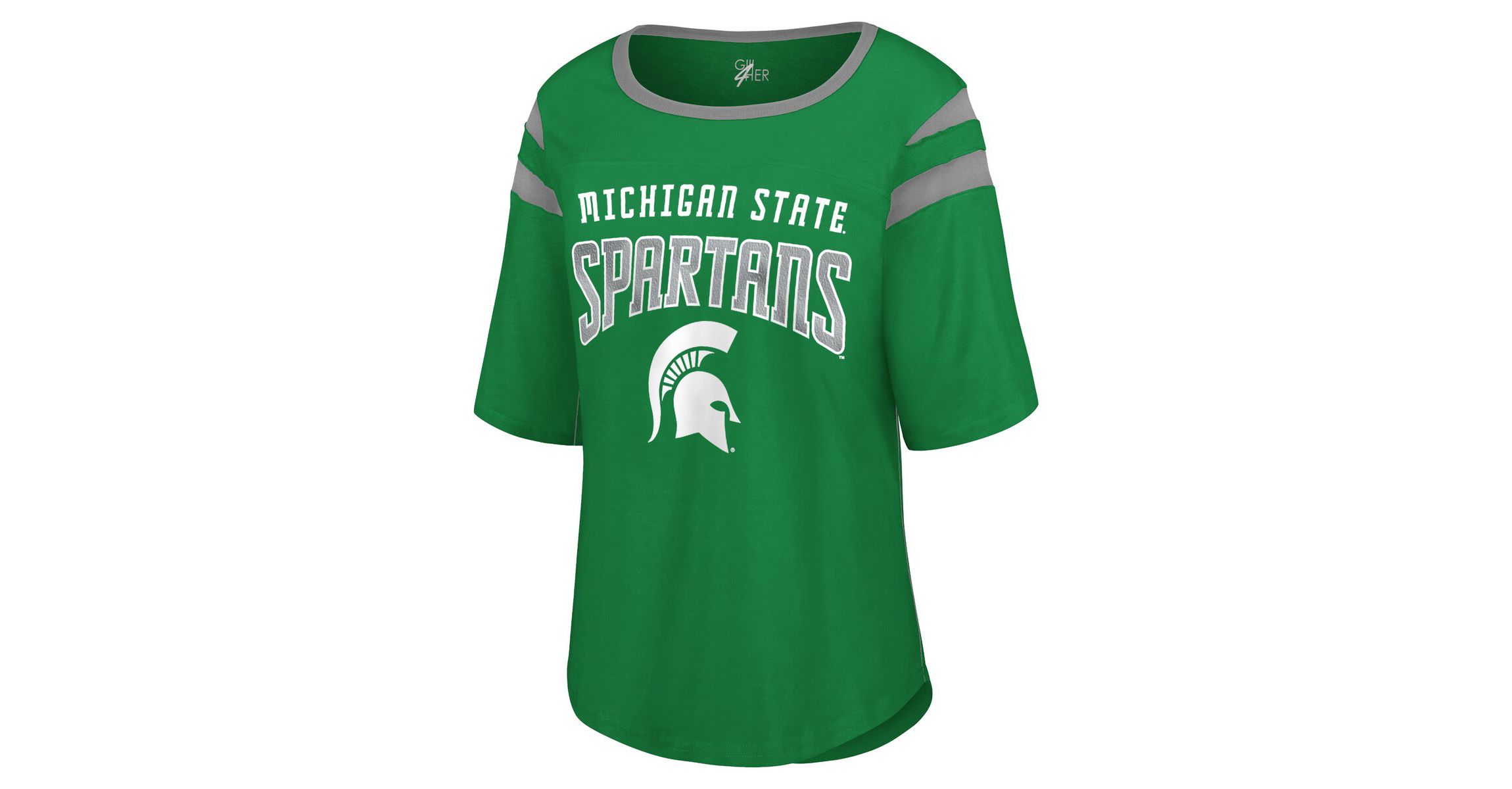 NCAA Michigan State Spartans Plus Size Linebacker Half-Sleeve T-Shirt