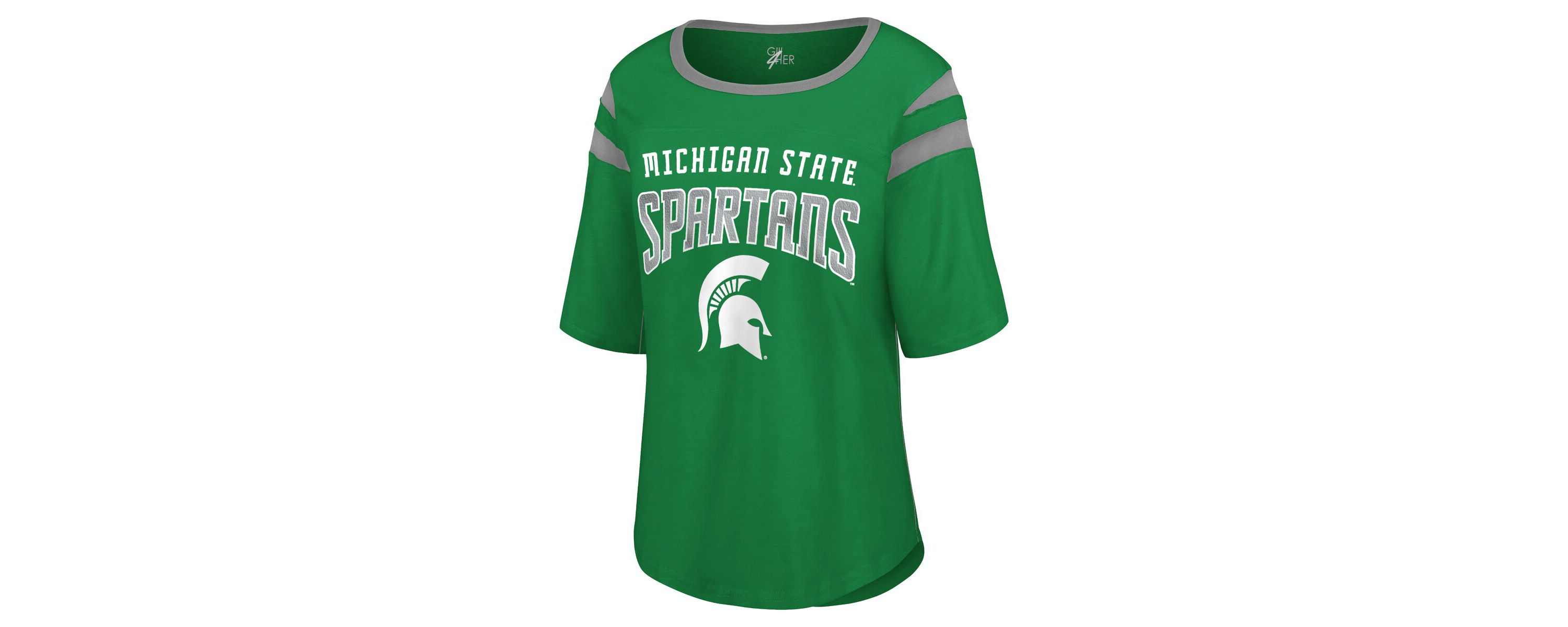 NCAA Michigan State Spartans Plus Size Linebacker Half-Sleeve T-Shirt