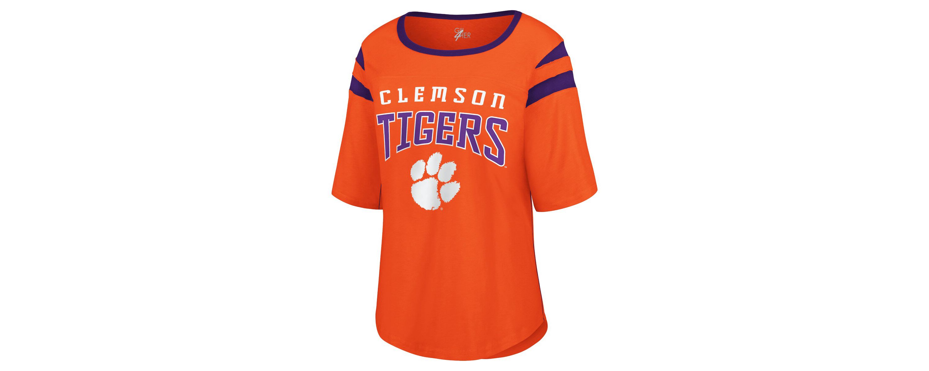 NCAA Clemson Tigers Plus Size Linebacker Half-Sleeve T-Shirt