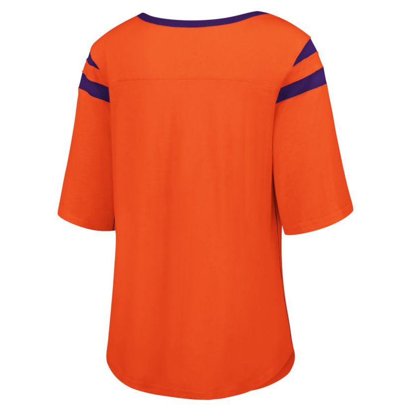 NCAA Clemson Tigers Plus Size Linebacker Half-Sleeve T-Shirt