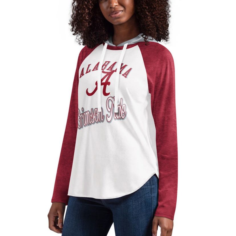 Alabama Crimson Tide NCAA Alabama Tide From the Sideline Raglan Long Sleeve Hoodie T-Shirt