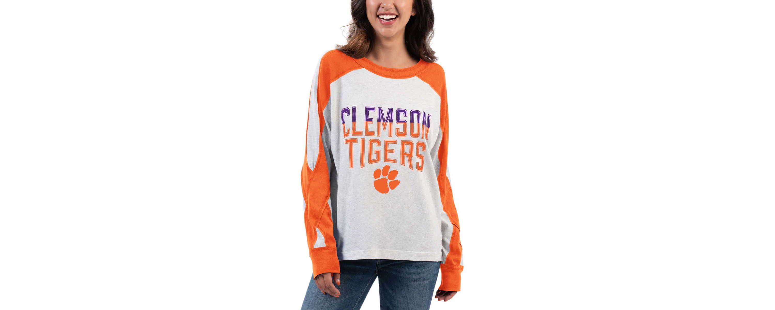 NCAA Clemson Tigers Smash Oversized Long Sleeve T-Shirt