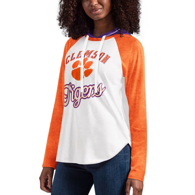 NCAA Clemson Tigers From the Sideline Raglan Long Sleeve Hoodie T-Shirt