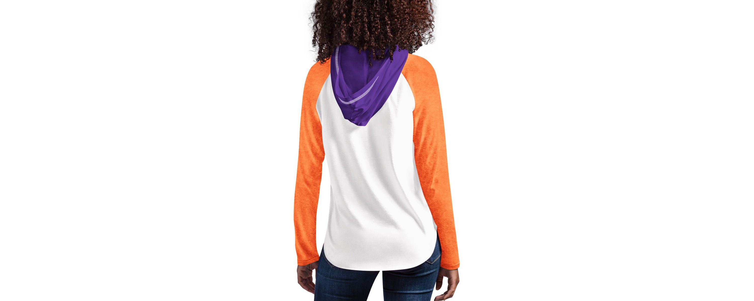 NCAA Clemson Tigers From the Sideline Raglan Long Sleeve Hoodie T-Shirt