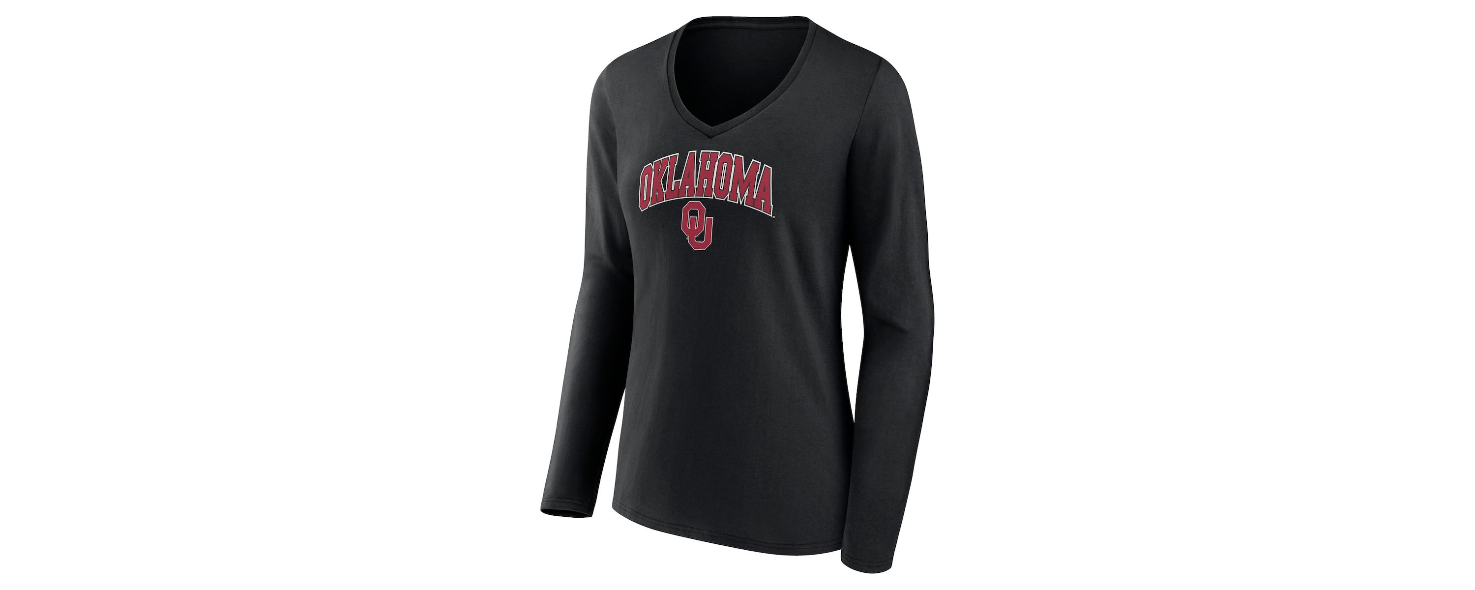 NCAA Fanatics Oklahoma Sooners Campus Long Sleeve V-Neck T-Shirt