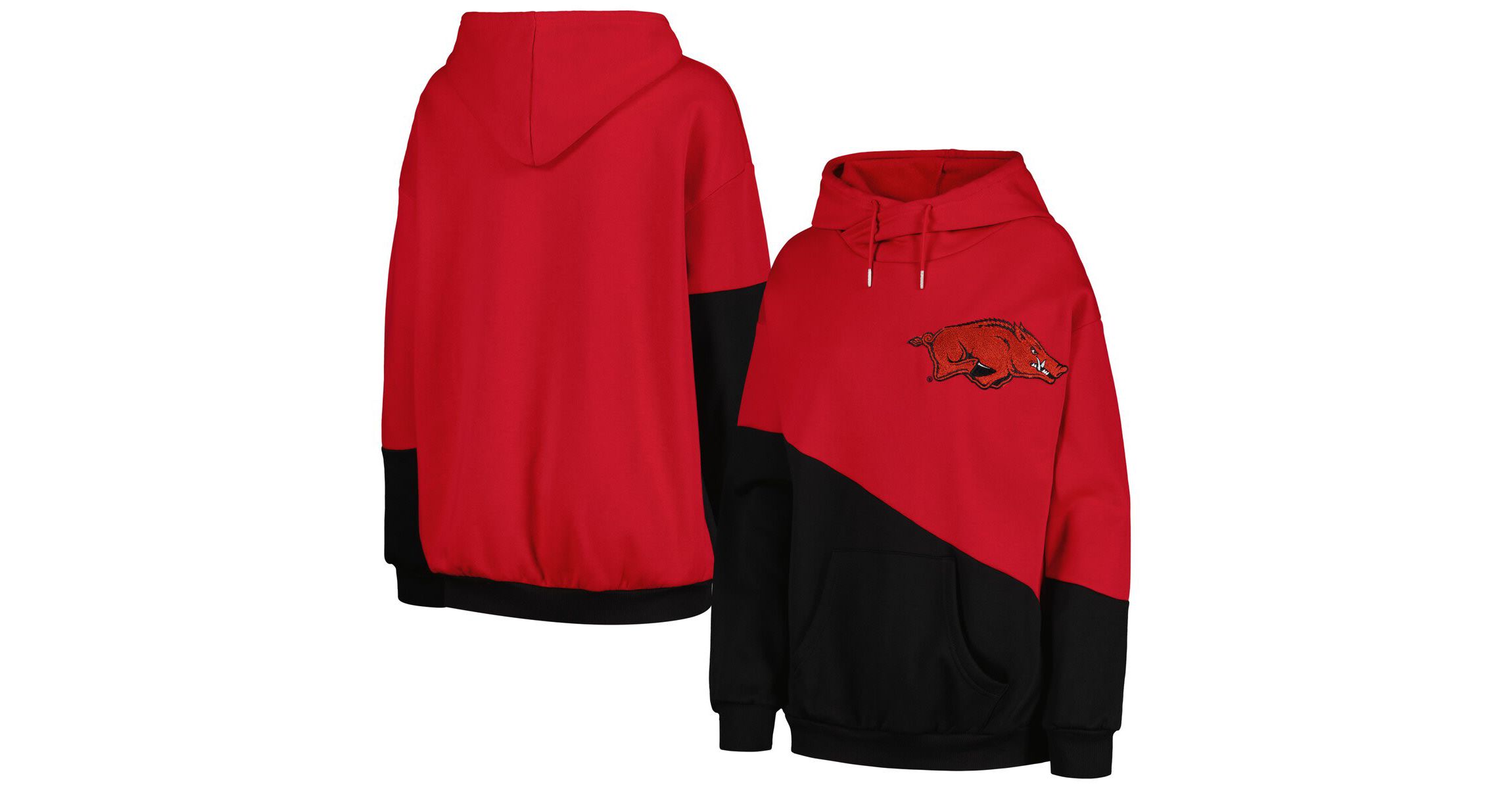 NCAA Arkansas Razorbacks Matchmaker Diagonal Cowl Pullover Hoodie