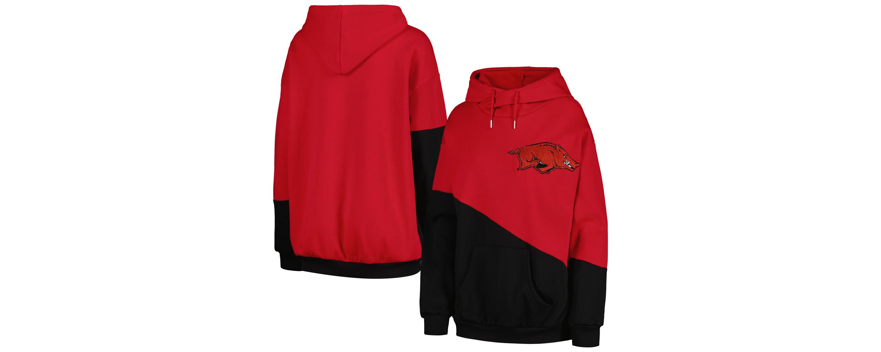 NCAA Arkansas Razorbacks Matchmaker Diagonal Cowl Pullover Hoodie