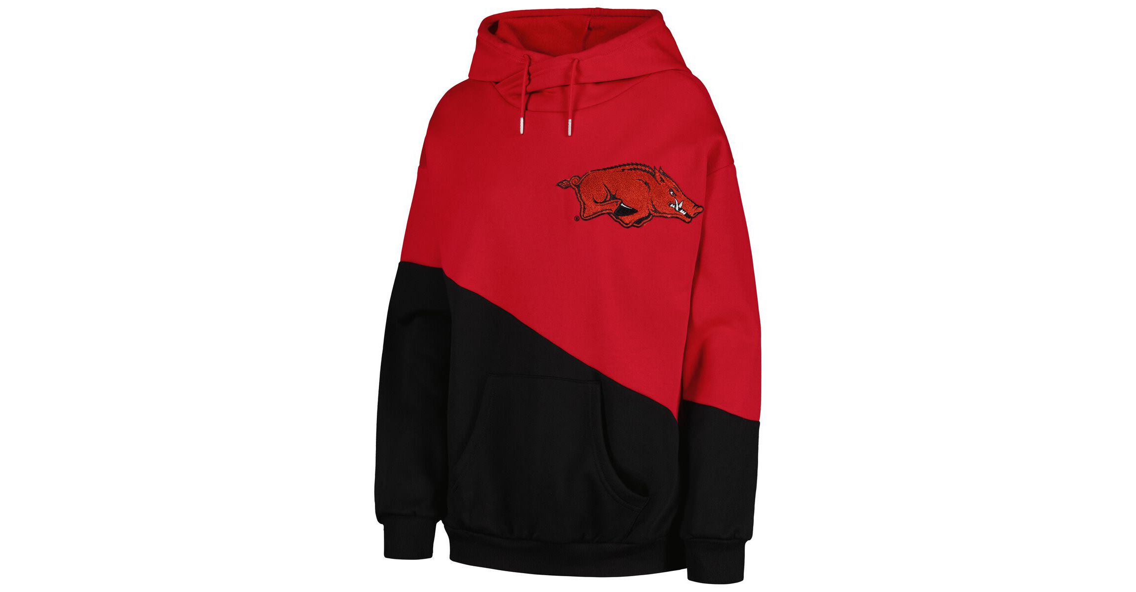 NCAA Arkansas Razorbacks Matchmaker Diagonal Cowl Pullover Hoodie