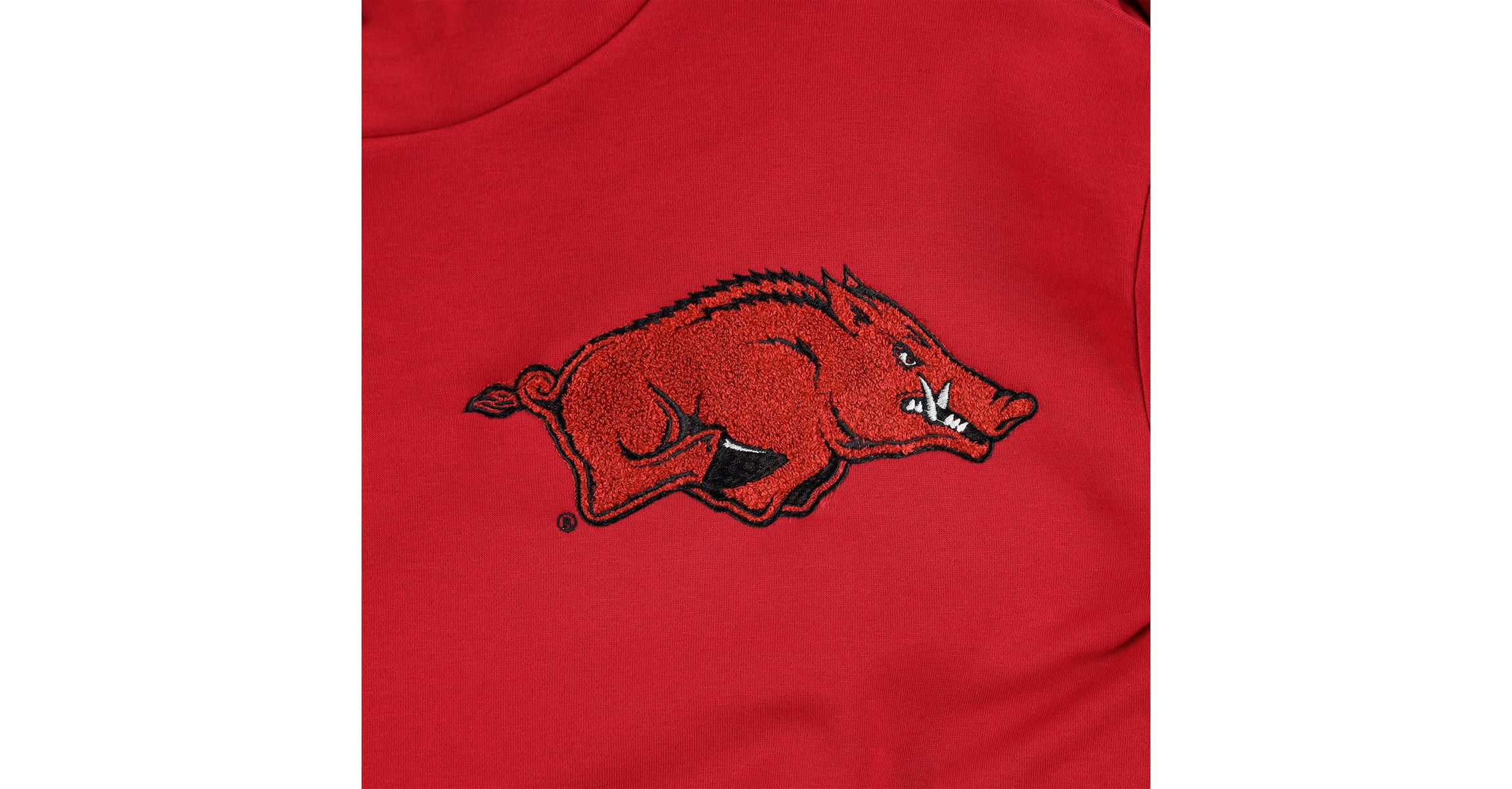 NCAA Arkansas Razorbacks Matchmaker Diagonal Cowl Pullover Hoodie