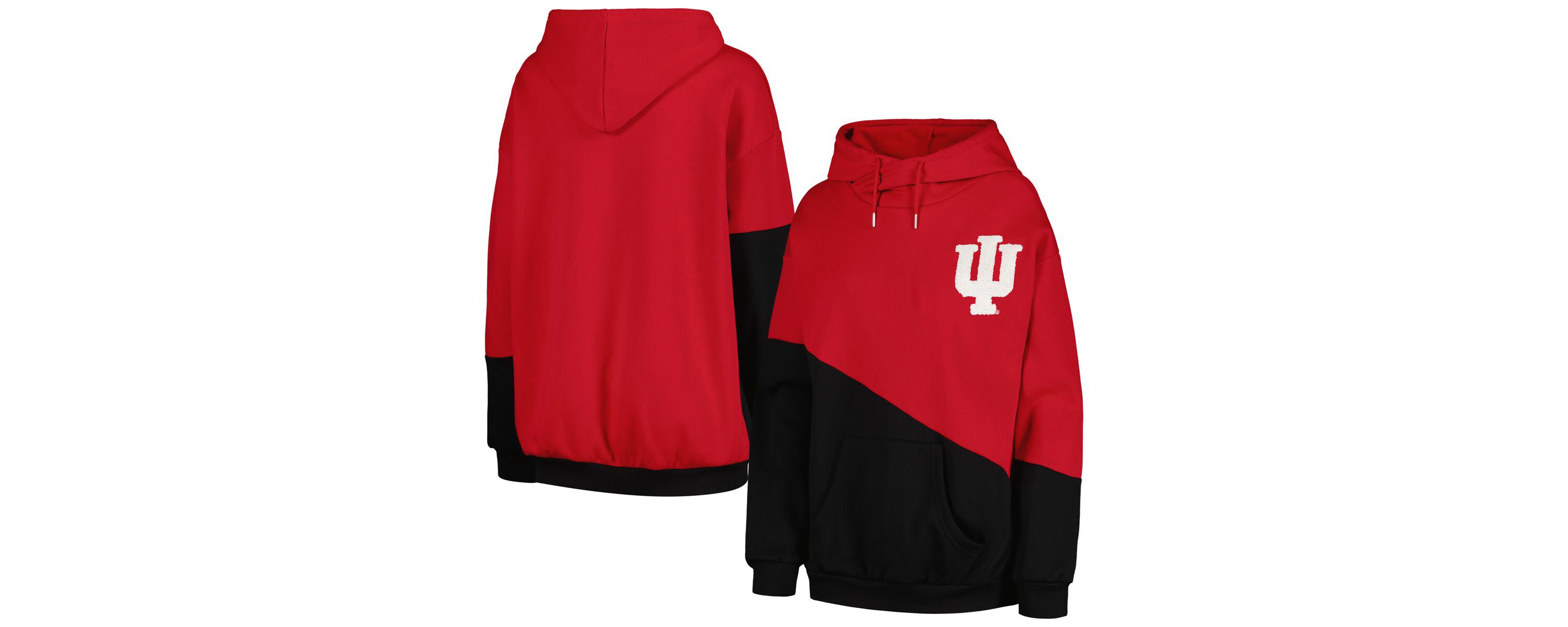 NCAA Indiana Hoosiers Matchmaker Diagonal Cowl Pullover Hoodie