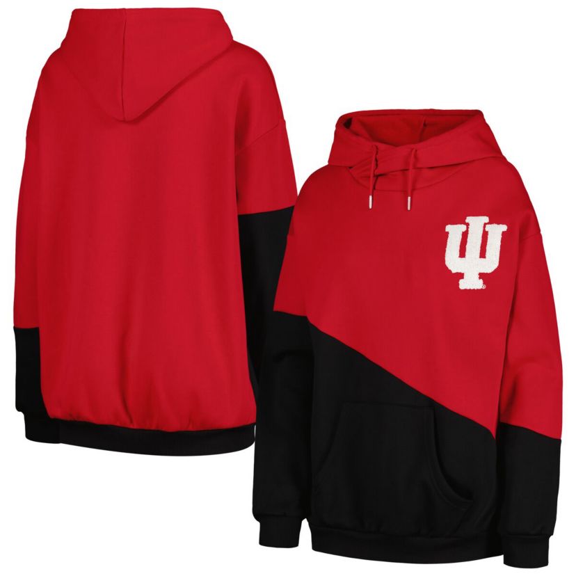 NCAA Indiana Hoosiers Matchmaker Diagonal Cowl Pullover Hoodie