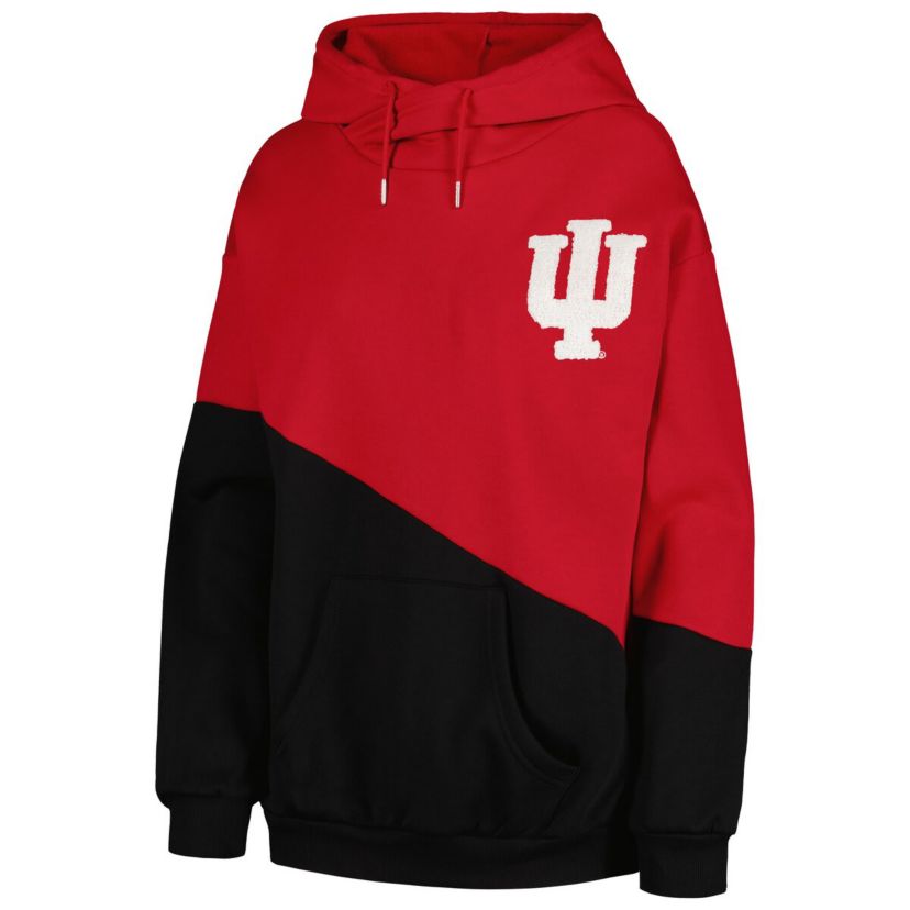 NCAA Indiana Hoosiers Matchmaker Diagonal Cowl Pullover Hoodie
