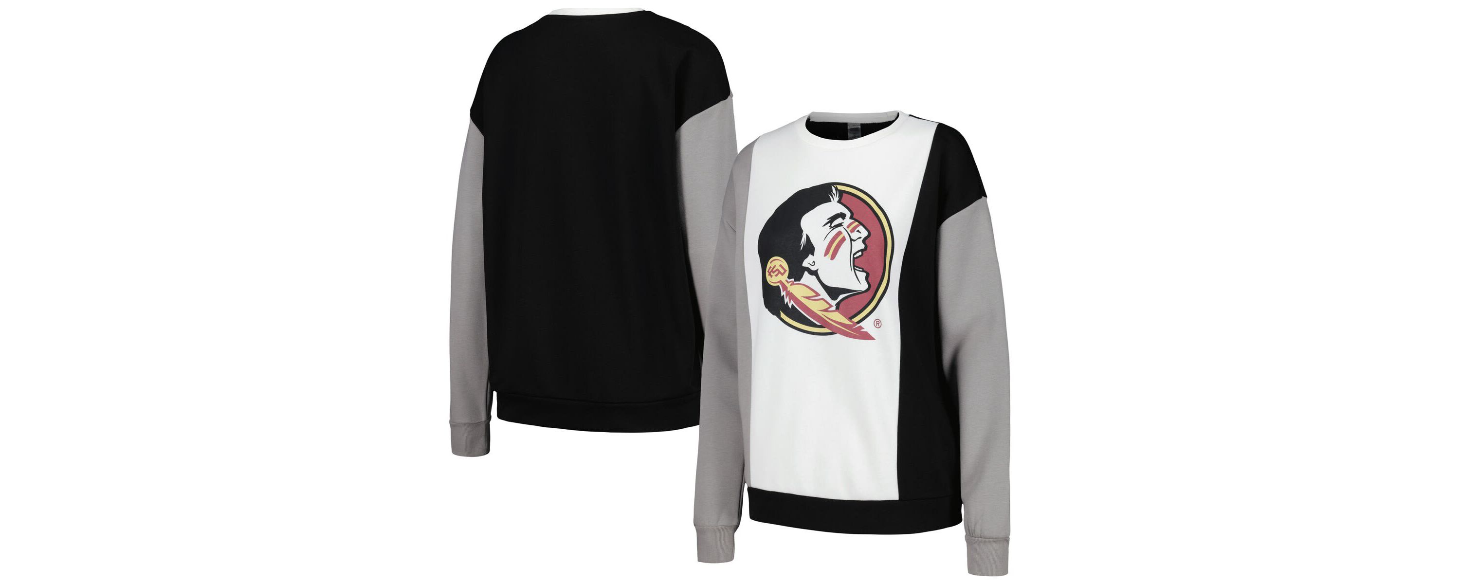 NCAA Florida State Seminoles Vertical Color-Block Pullover Sweatshirt