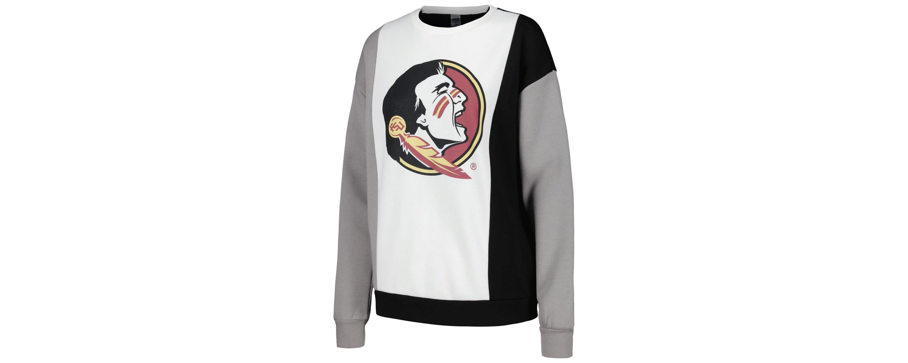 NCAA Florida State Seminoles Vertical Color-Block Pullover Sweatshirt