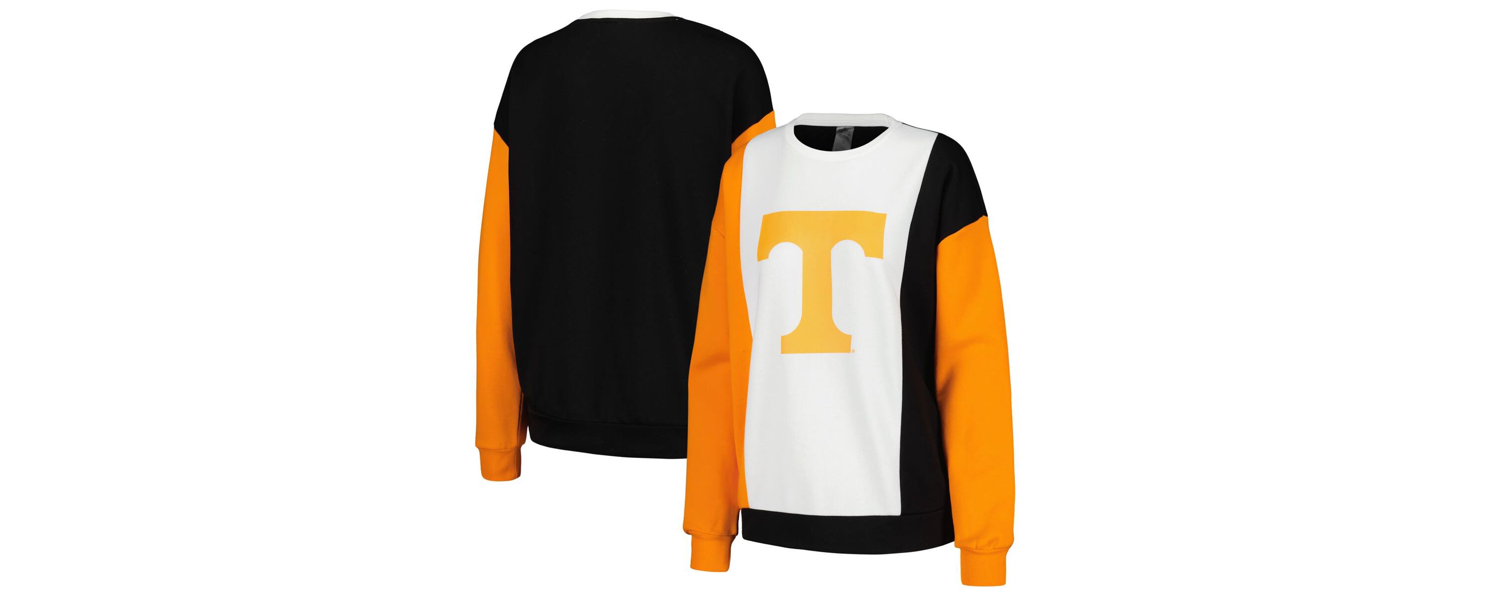 NCAA Tennessee Volunteers Vertical Color-Block Pullover Sweatshirt