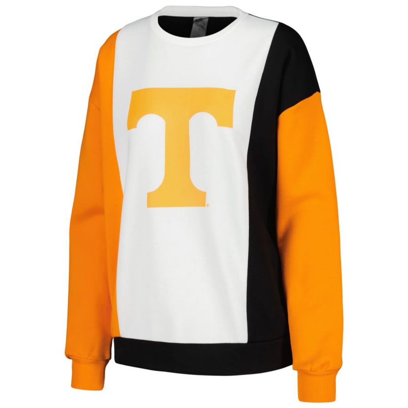 NCAA Tennessee Volunteers Vertical Color-Block Pullover Sweatshirt