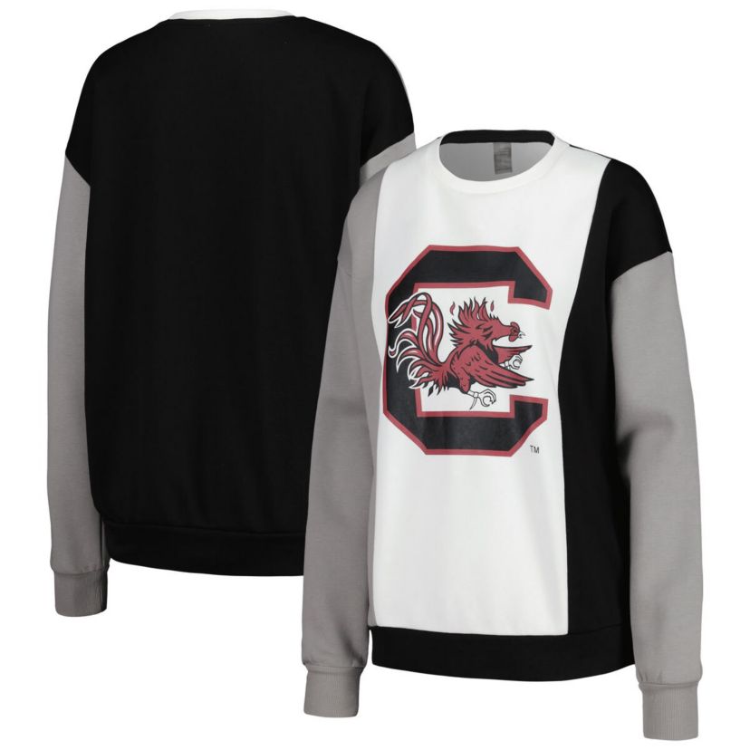 NCAA South Carolina Gamecocks Vertical Color-Block Pullover Sweatshirt
