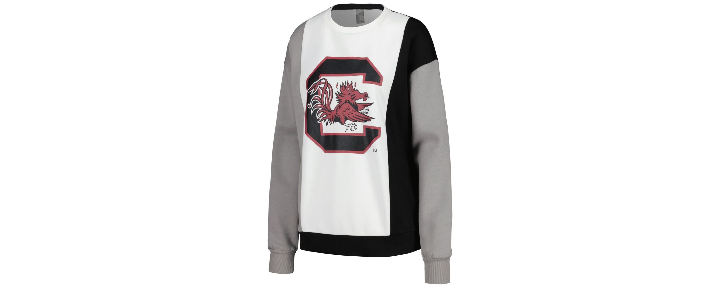 NCAA South Carolina Gamecocks Vertical Color-Block Pullover Sweatshirt