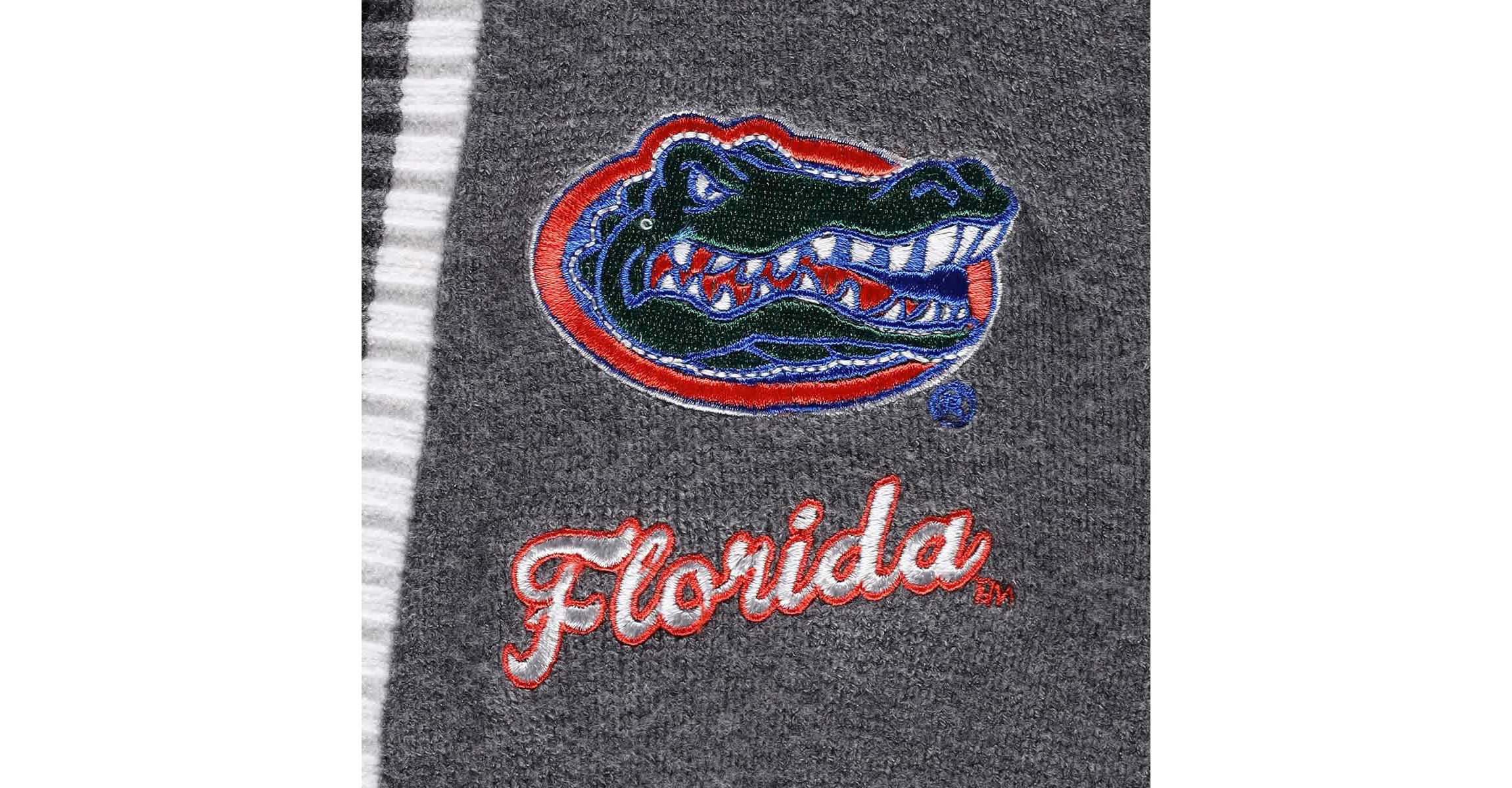 NCAA Florida Gators One More Round Tri-Blend Striped Hooded Cardigan Sweater