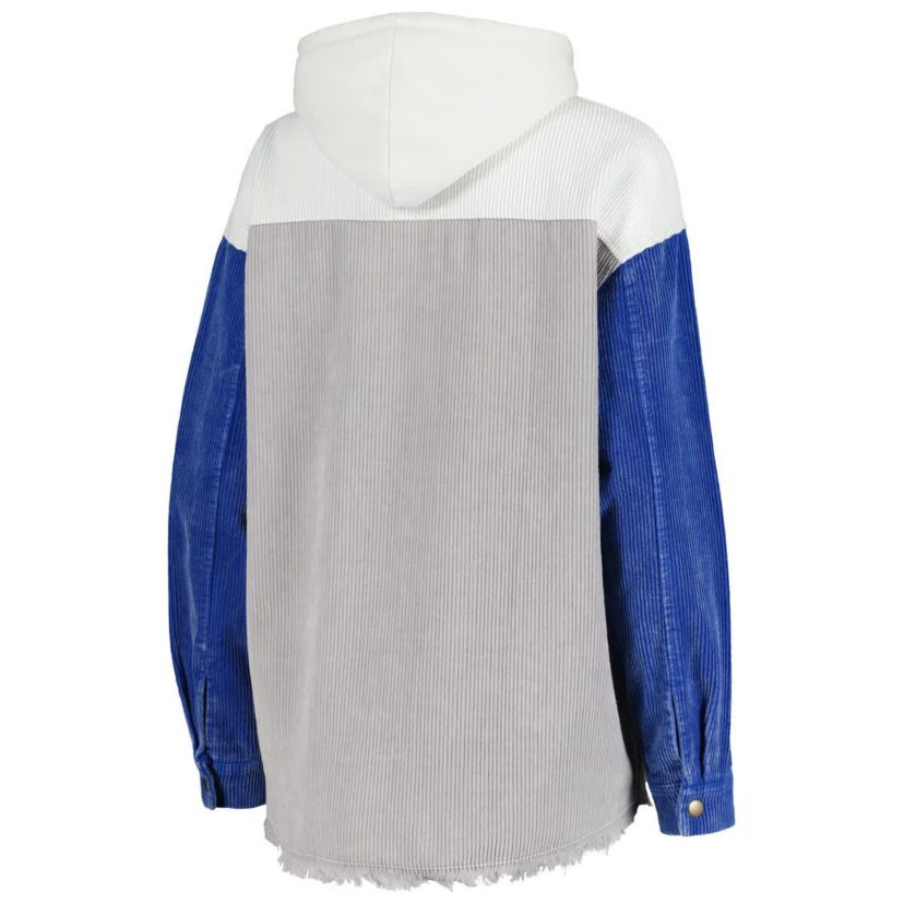 NCAA Kentucky Wildcats Vintage Wash Corduroy Full-Snap Hooded Shacket