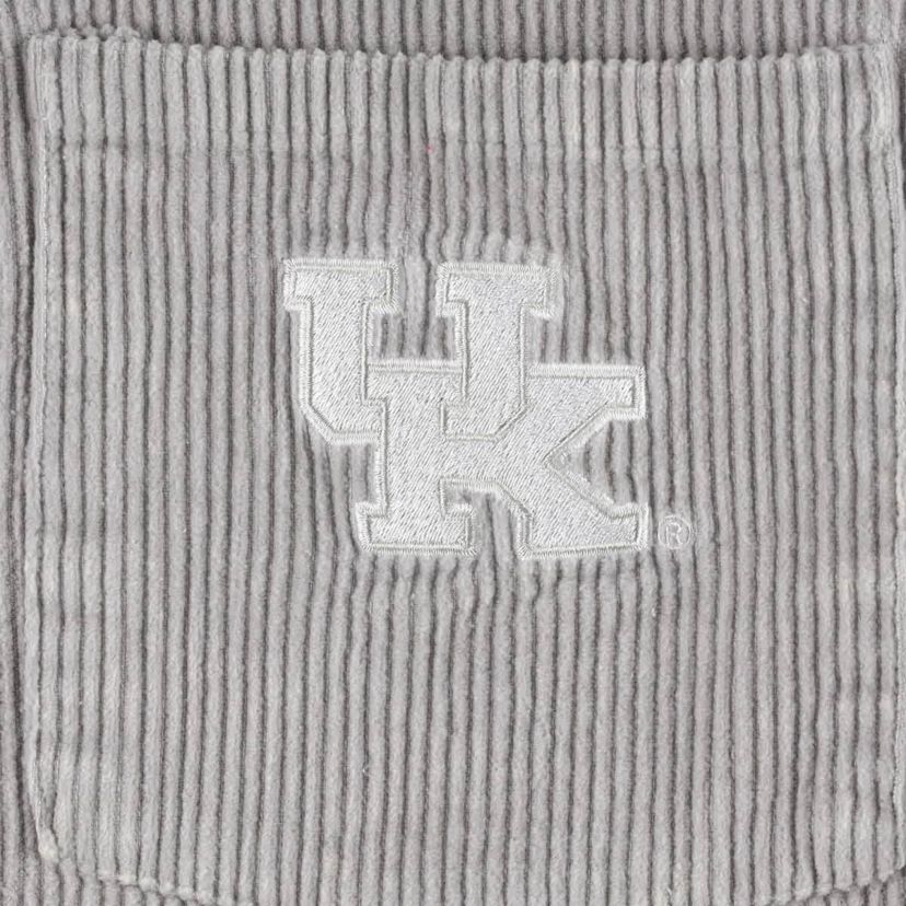 NCAA Kentucky Wildcats Vintage Wash Corduroy Full-Snap Hooded Shacket