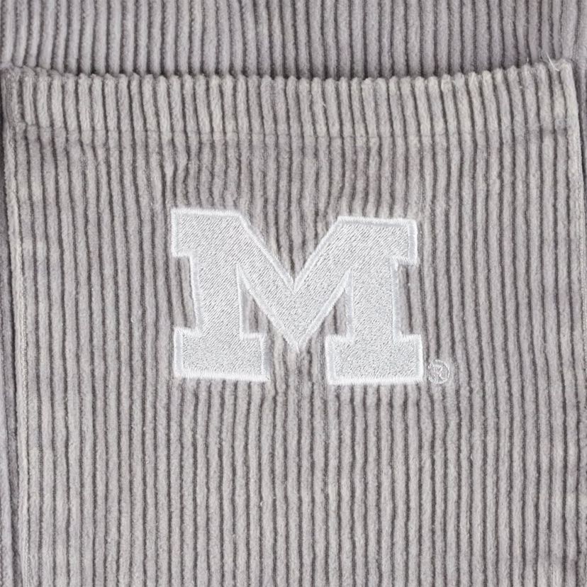 NCAA Michigan Wolverines Vintage Wash Corduroy Full-Snap Hooded Shacket