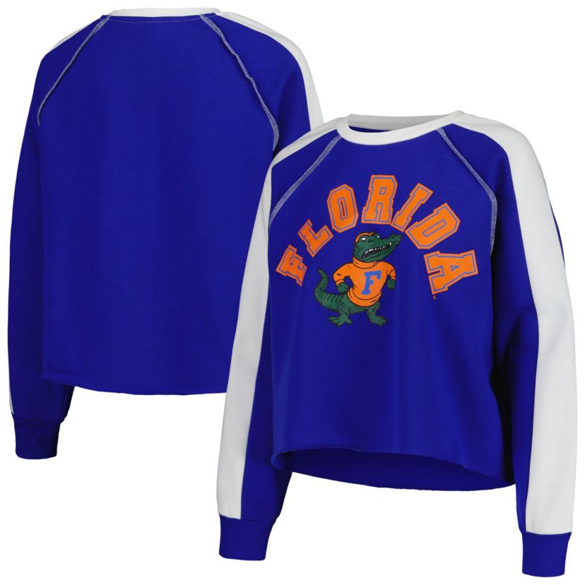 NCAA Florida Gators Blindside Raglan Cropped Pullover Sweatshirt