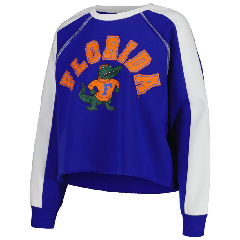 NCAA Florida Gators Blindside Raglan Cropped Pullover Sweatshirt