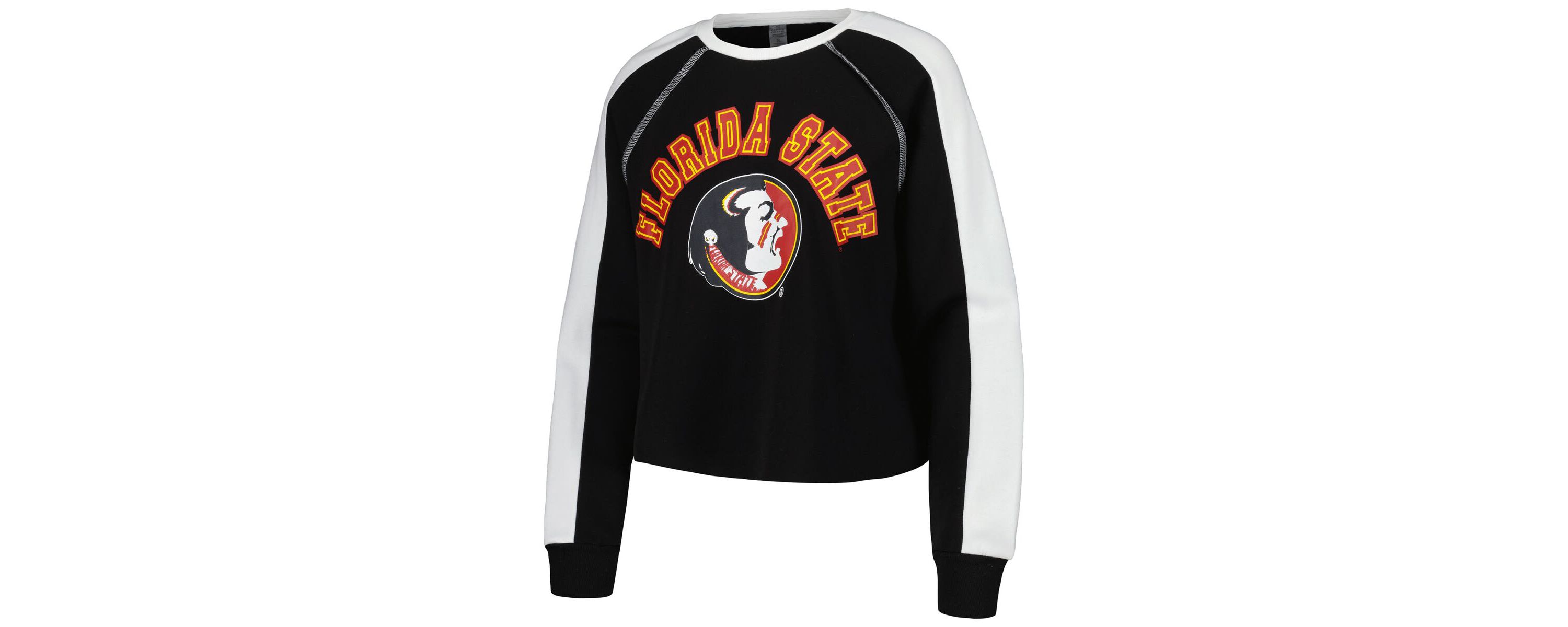 NCAA Florida State Seminoles Blindside Raglan Cropped Pullover Sweatshirt