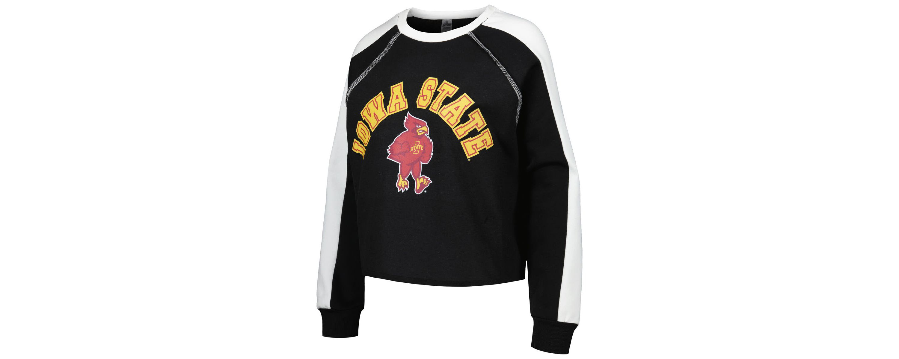 NCAA Iowa State Cyclones Blindside Raglan Cropped Pullover Sweatshirt