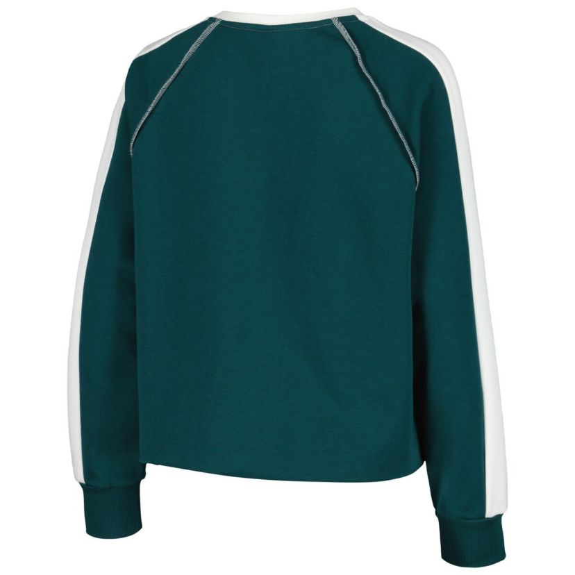NCAA Michigan State Spartans Blindside Raglan Cropped Pullover Sweatshirt