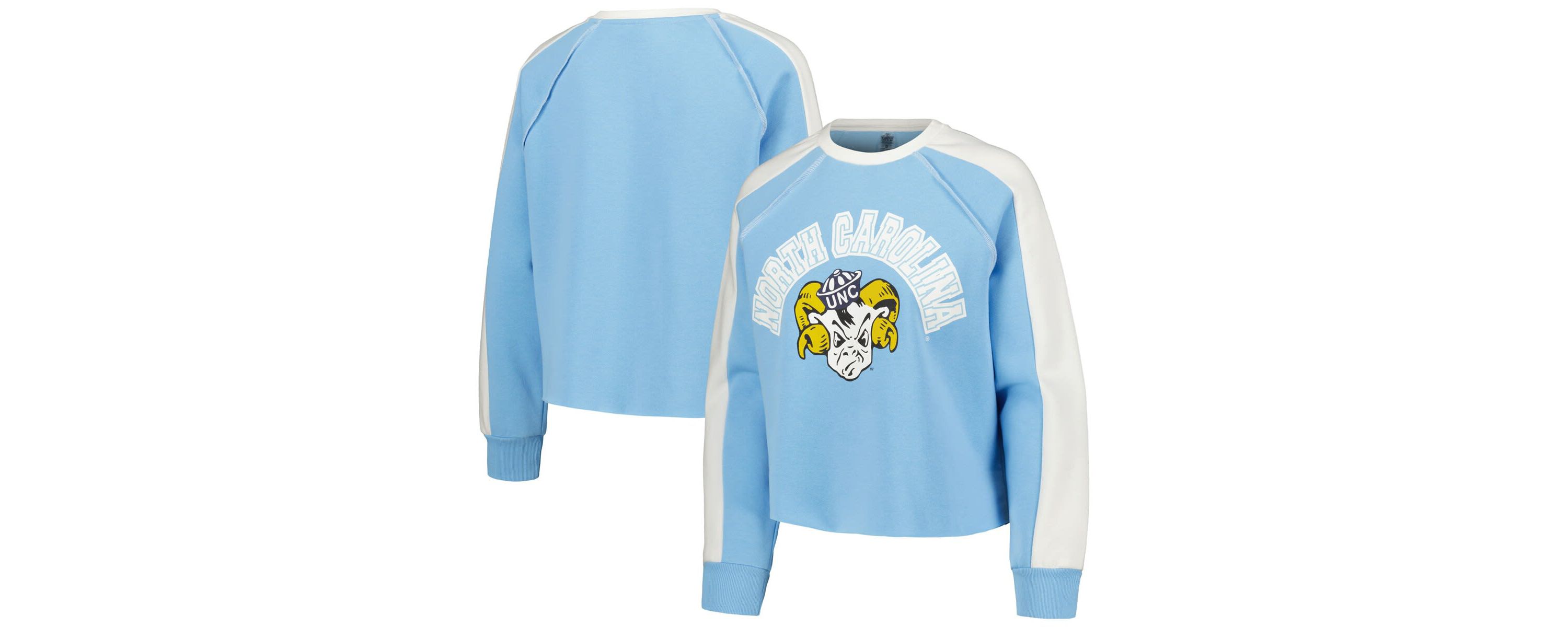 NCAA Carolina North Carolina Tar Heels Blindside Raglan Cropped Pullover Sweatshirt