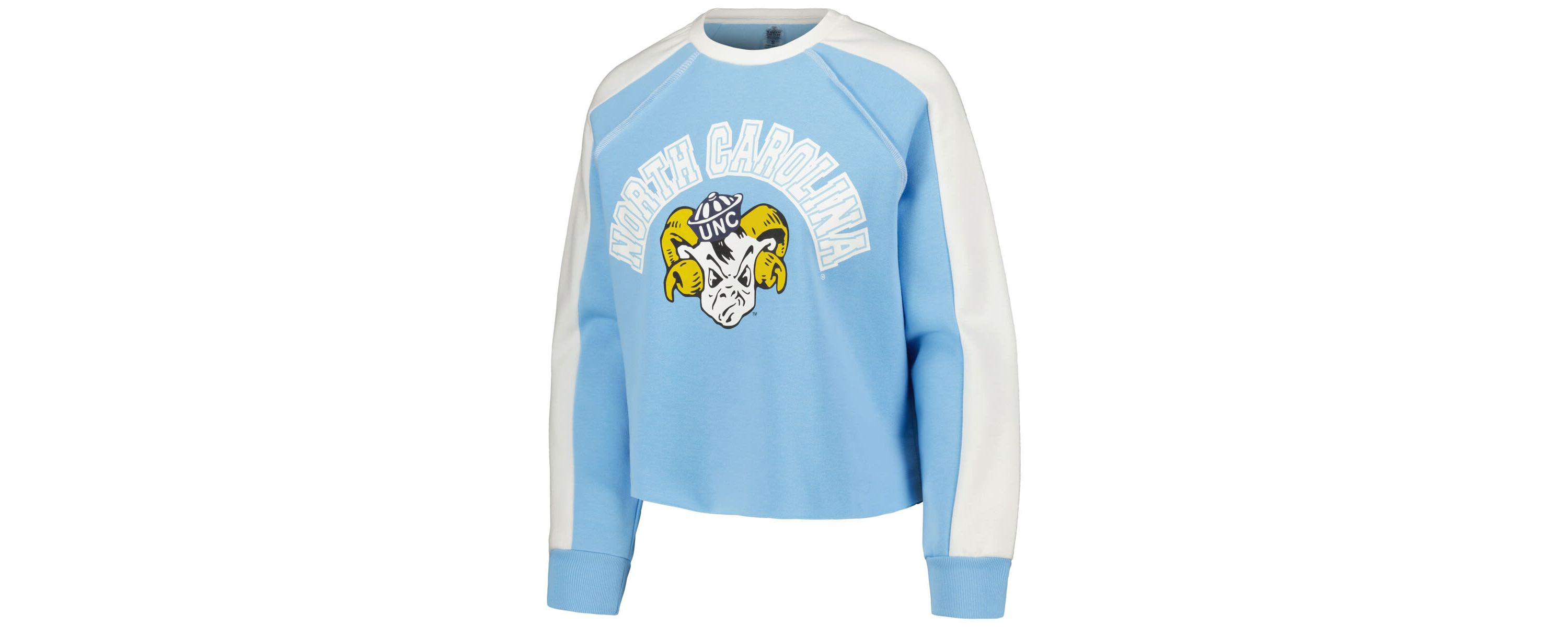NCAA Carolina North Carolina Tar Heels Blindside Raglan Cropped Pullover Sweatshirt