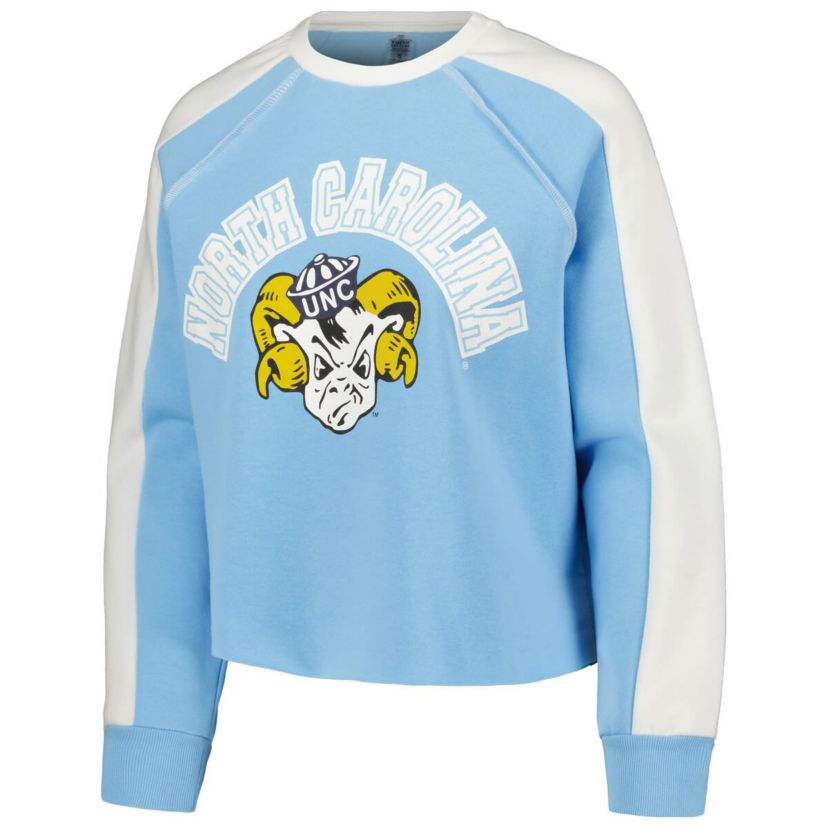 NCAA Carolina North Carolina Tar Heels Blindside Raglan Cropped Pullover Sweatshirt
